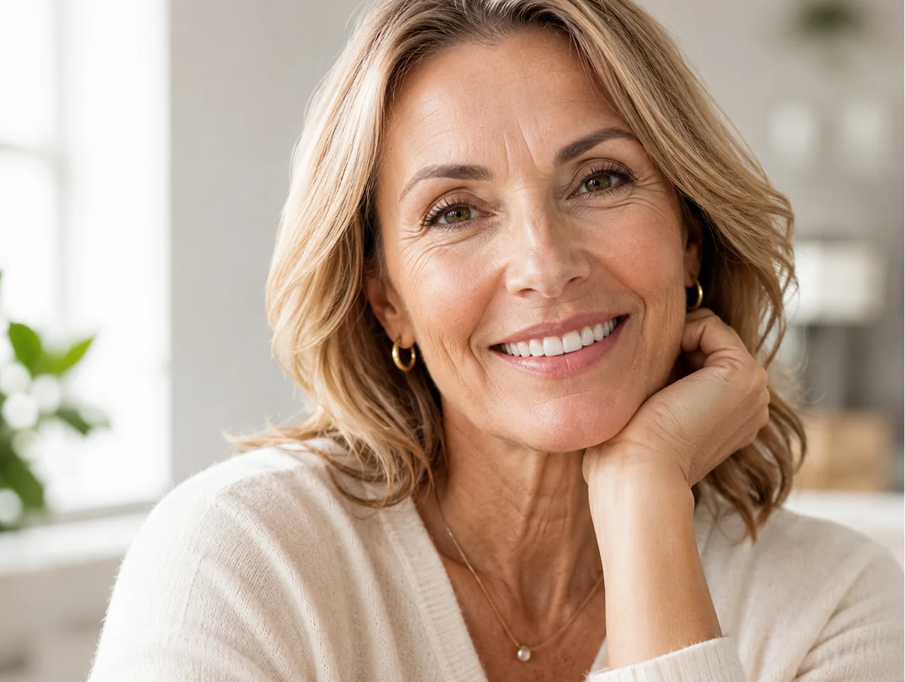 Patient receiving a subtle facial aesthetics treatment